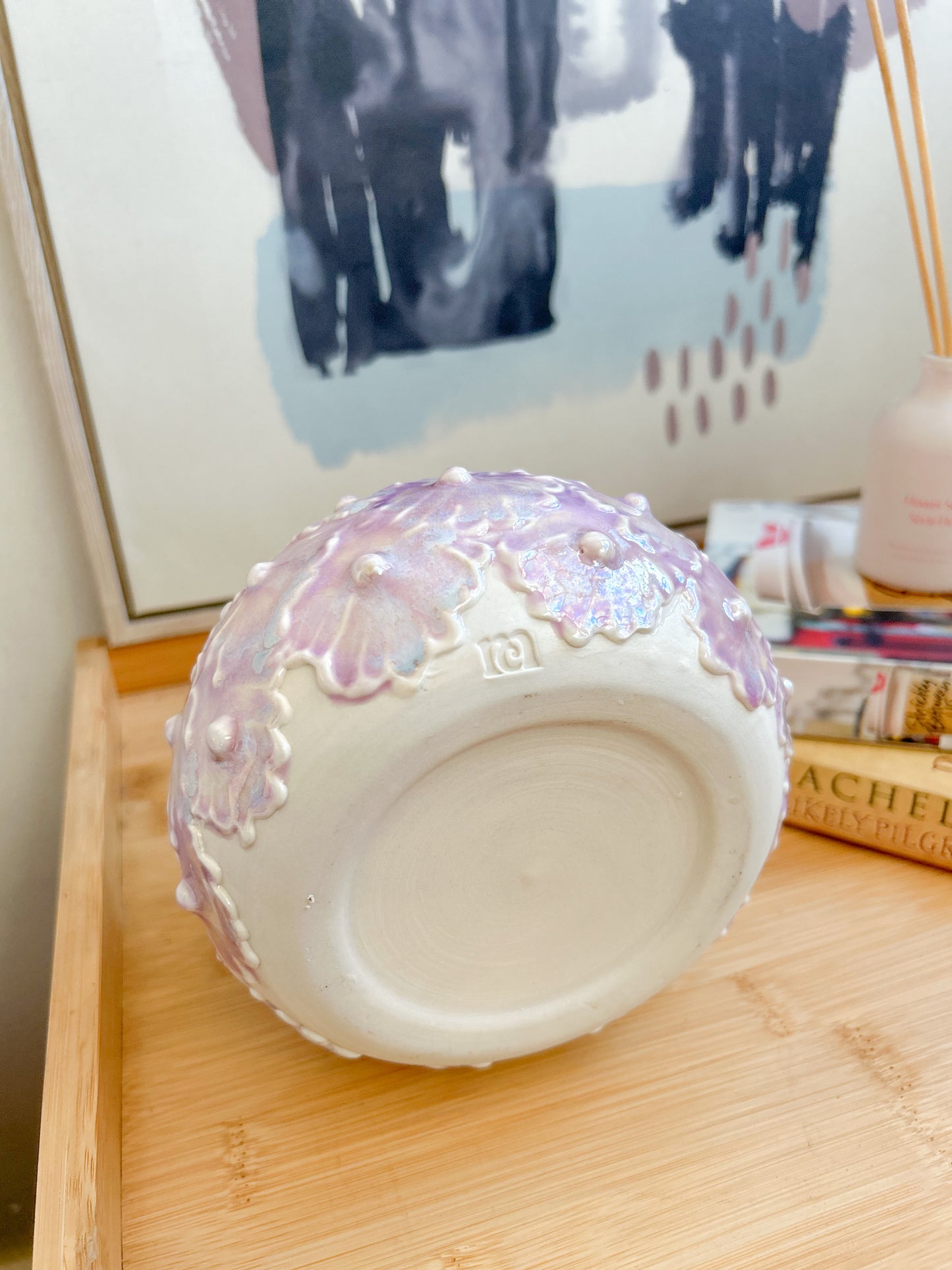 Pearlescent Seashell Vase