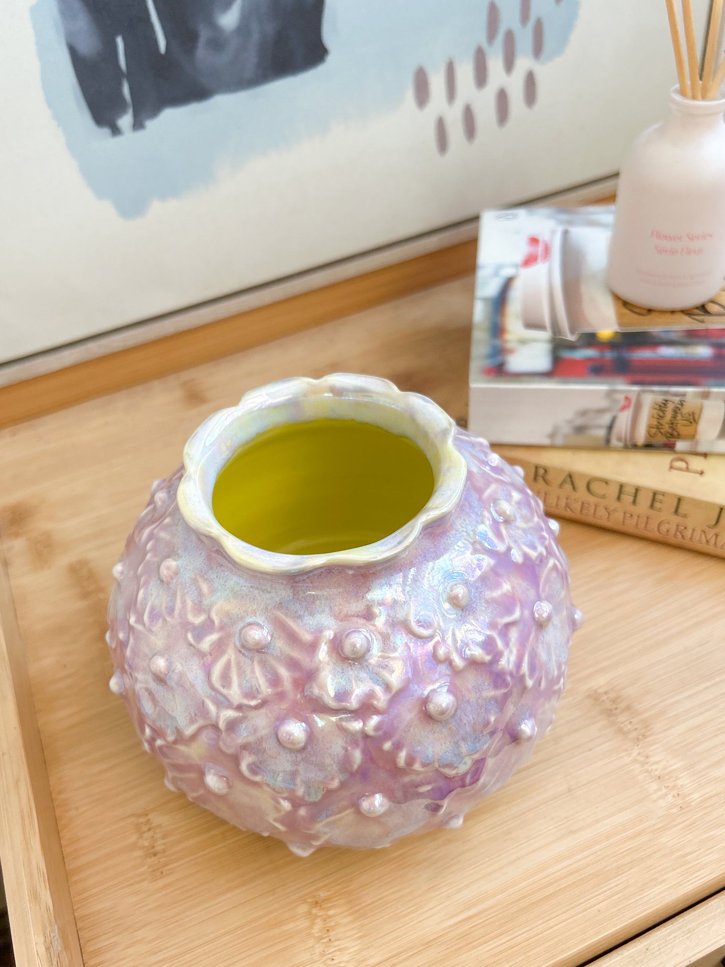 Pearlescent Seashell Vase