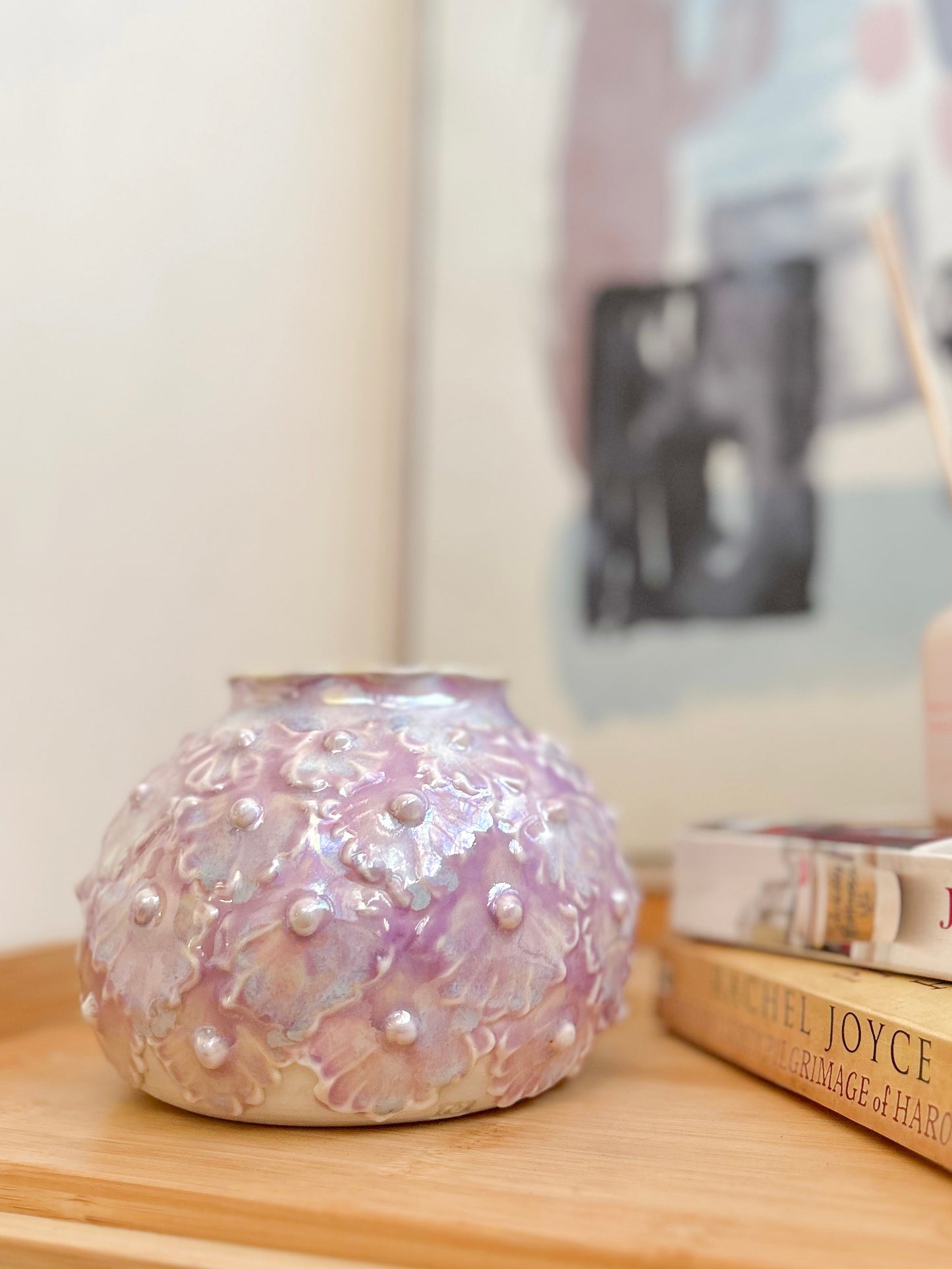 Pearlescent Seashell Vase